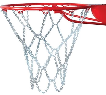 Basketbalnet met stalen ketting - 21 inch - Zilver