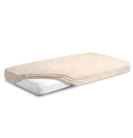 Hoeslaken Frottee met Elastiek 140x200cm Beige