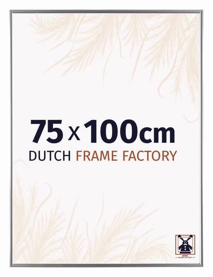 Fotolijst 75x100 cm - Kunststof - Zilver Hoogglans - Easy