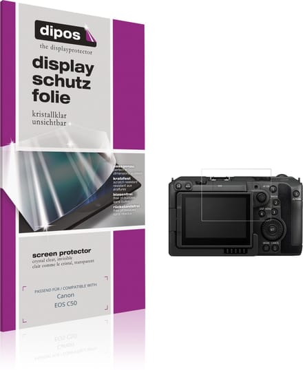 dipos – 4x Beschermfolie geschikt voor Canon EOS C50 | Krasbestendige & heldere Screenprotector Ultra-Thin