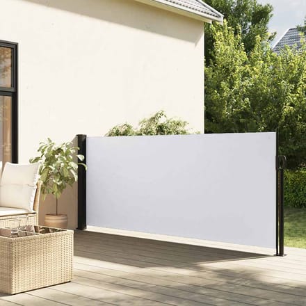 vidaXL - Windscherm - uittrekbaar - 120x500 - cm - wit