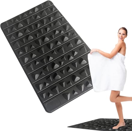 Voetmassage loopmat - Massage pad - Ontspanning thuis - Antislip structuur - 29.4 x 11 cm - Grijs