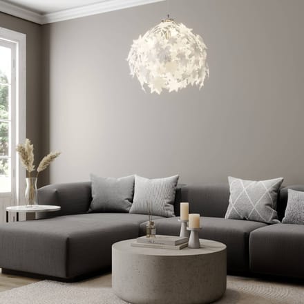 Lindby - Hanglamp - 1licht - Kunststof, metaal - E27 - wit, chroom