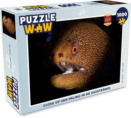 Puzzel Close up van paling in de duisternis - Legpuzzel - Puzzel 1000 stukjes volwassenen