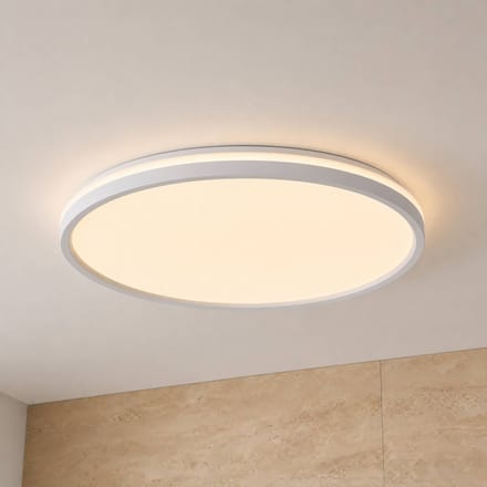 Lindby LED plafondlamp Edmund, wit, Ø 39 cm, CCT, IP44