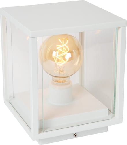 Lucide CLAIRE - Sokkellamp - 1xE27 - IP54 - Wit