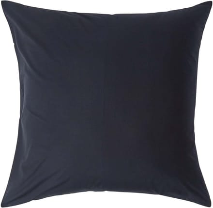 Homescapes Kussensloop 80x80 cm – Zwart – 100% Egyptisch Perkal Katoen – 200 TC