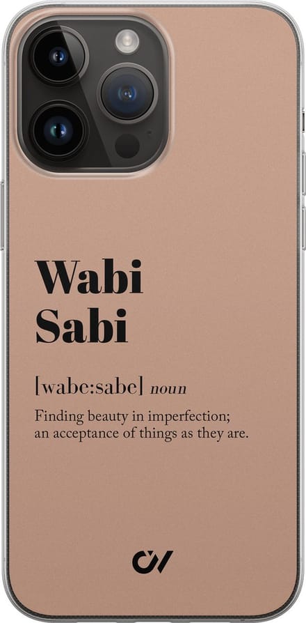 Hoesje geschikt voor Apple iPhone 14 Pro Max - Wabi Sabi - - Bruin - Apple - Casevibes