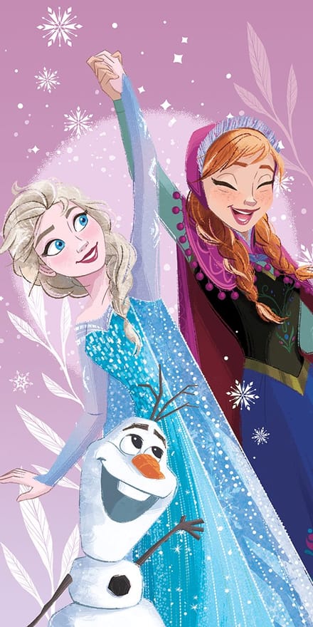 Frozen handdoek Roze 70x140cm katoen