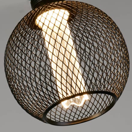 Searchlight LED Deco Bol Draad E27 4,5W 2.700K zwart Mesh