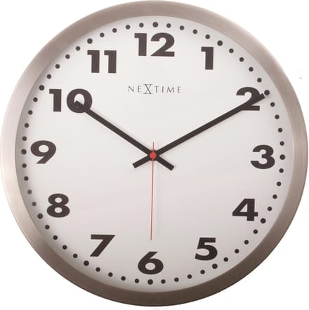 NeXtime Arabic - Klok - Rond - Aluminium - Ø25.7 cm - Wit