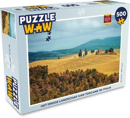 Puzzel Het droge landschap van Toscane in Italië - Legpuzzel - Puzzel 500 stukjes