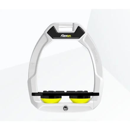 Veiligheidseisen voor paardrijden Plat Grip Wit/ZWart/Geel Flex-On Safe-On