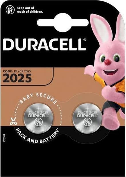 Lithium CR2025 DURACELL 3 V (2 uds)
