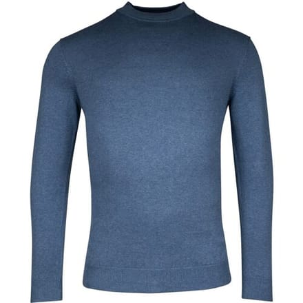 Baileys Trui Uni Color Turtleneck Cotton Single Knit Denim Blue / male