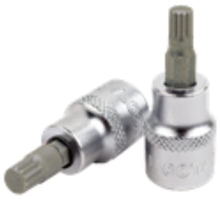 1/2" Vielzahn Dop M5, Kort, CrV Staal