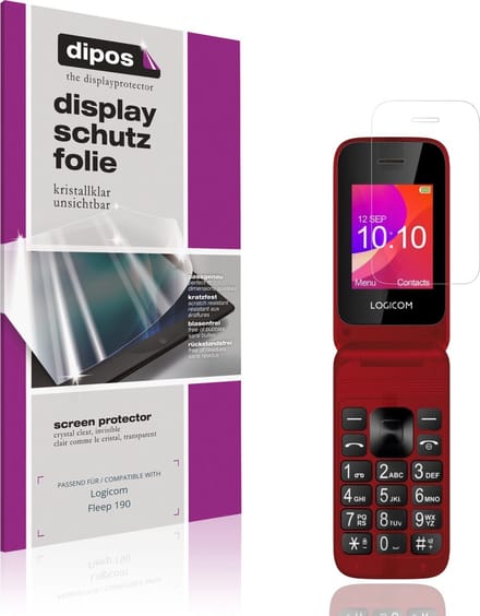 dipos – 4x Beschermfolie geschikt voor Logicom Fleep 190 | Krasbestendige & heldere Screenprotector Ultra-Thin