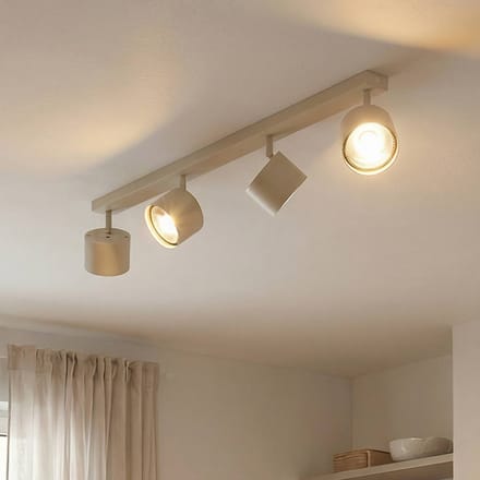 Argon Plafondspot Chloe, crème, 4-lamps, verstelbaar