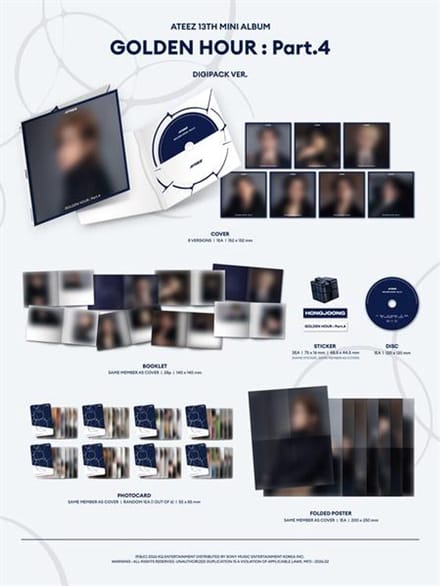 ATEEZ – 13ème Mini-Album [GOLDEN HOUR : Part.4] Version DIGIPACK 8 IN SET