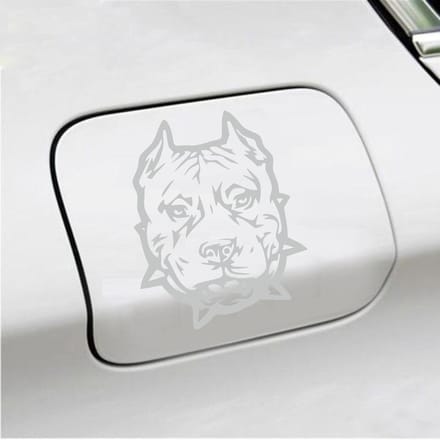 Bumpersticker - Hond - 12,3 X 10 - Licht Grijs