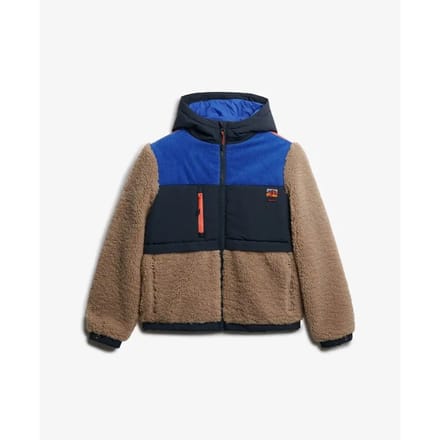 Superdry Fleece Jas Bruin,Blauw S Vrouw
