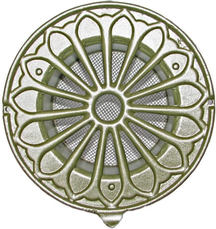 Paneir Airdesigns - Retro rustiek luchtrooster Ø 100 mm - groen - aluminium