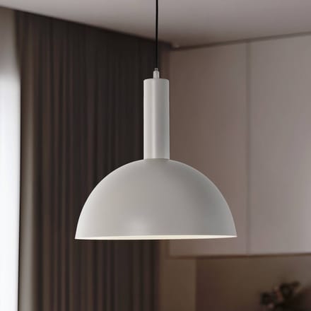 SIGMA Hanglamp Vitrum cupola M, taupe, metaal, Ø 30 cm, E27