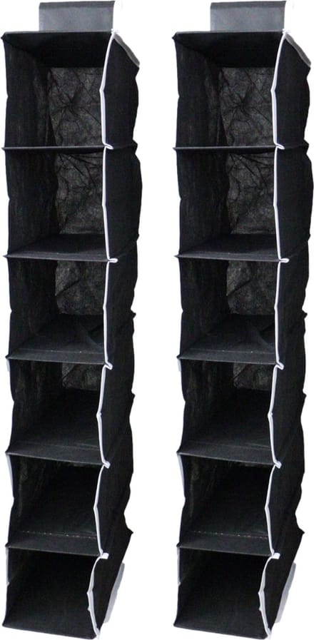 Nordix Organizer - met 6 Vakken - Set van 2 - Hangend - Opberger - Kleding - Schoenen
