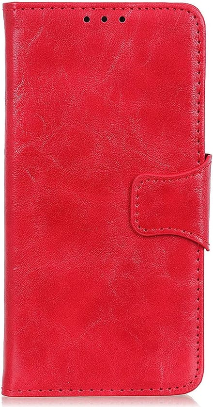 Shop4 - Samsung Galaxy A22 5G Hoesje - Wallet Case met Pasjeshouder Cabello Rood