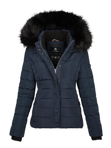 Navahoo Dames Winterjas Miamor – Teddyvoering, Afneembare Capuchon & Bontkraag