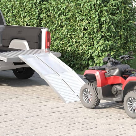 vidaXL Oprit voor rolstoel 270 kg Zilver 270 kg Aluminium