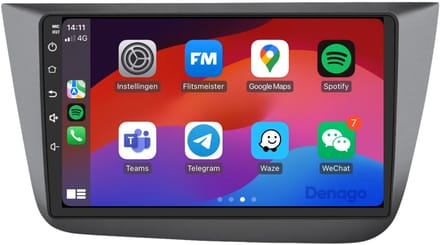 CarPlay autoradio geschikt voor Seat Altea | 2004 t/m 2015 | Android 16 | Draadloos Apple CarPlay & Android Auto | 2GB + 32GB | QuadCore processor | Denago DNG-A38 | 2025 model | 2004 2005 2006 2007 2008 2009 2010 2011 2012 2013 2014 2015 | Bluetooth