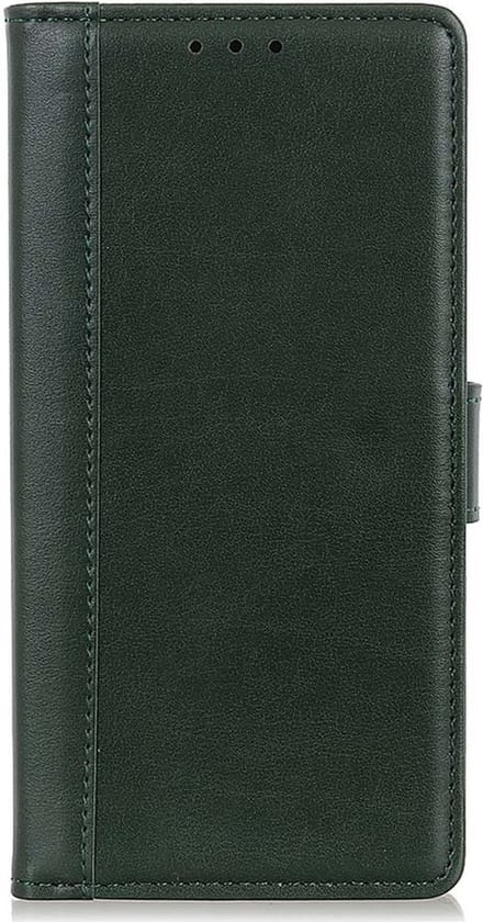 Shop4 - Oppo Find X5 Lite Hoesje - Wallet Case met Pasjeshouder Grain Groen