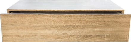 Zwevend halkastje - hangende dressoir kast - 100 cm breed - lichtbruin