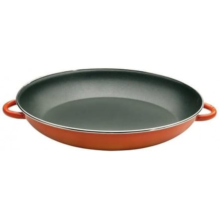 Plat à Paella Orange en acier émaillé vitrifié 42 cm -