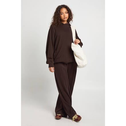 boohoo Dames Gewassen Raglan Naad Oversized Hoodie | Chocoladebruin | Maat: Medium