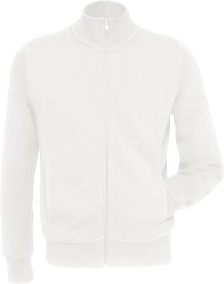 B&C Herenspin Spider Top met volledige rits (Wit)