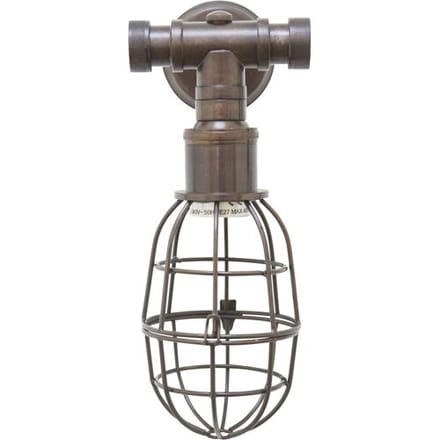 KS Verlichting Messing Wandlamp Sandford Oud Koper