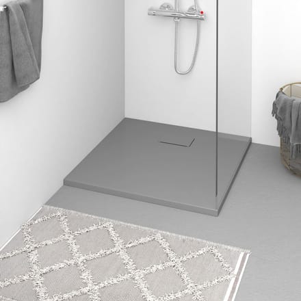vidaXL - Douchebak - 90x90 - cm - SMC - grijs