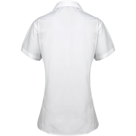 Premier Dames/dames Supreme Heavy Poplin Short Sleeve Work Shirt (Wit)