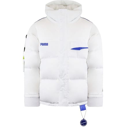 Puma x Ader Fout Lange Mouw Zip Up Wit Heren Donzen Pufferjas
