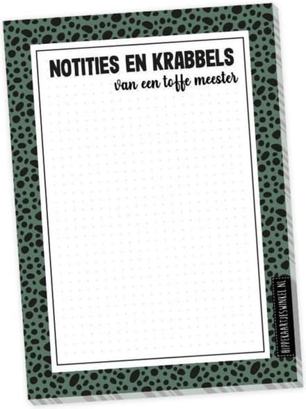 Notitieblok meester - cadeau meester - einde schooljaar - meesterdag - A6 notitieblok