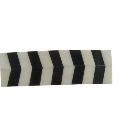 Behave - Haarspeld - Chevron retro stijl - Zwart - Wit - 8 cm