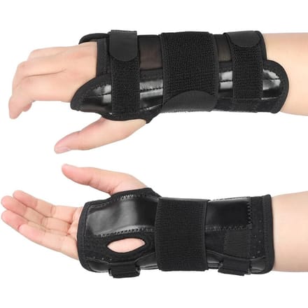 Polssteun Carpaal Tunnel met Verwijderbare Spalkstabilisator voor Tendinitis MuisHand Blessures wit