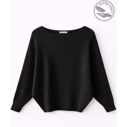 Overmaatse Bootslijn Ribgebreide Trui