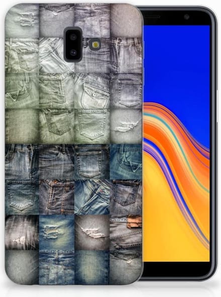 Silicone Back Cover Samsung Galaxy J6 Plus (2018) Spijkerbroeken