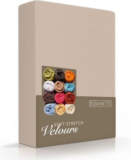 Luxe Hoeslaken Velours - Beige