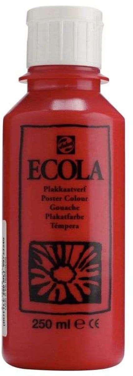 Ecola plakkaatverf 334 Scarlet 250ML