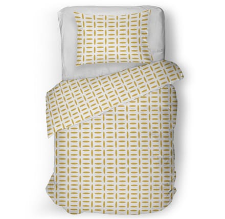 Snoozing Carla Dekbedovertrek - Eenpersoons - 140x200/220 cm - Yellow