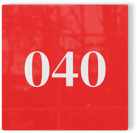 Tegeltje Eindhoven 040 - rood wit - tegeltje stad - tegeltje met tekst